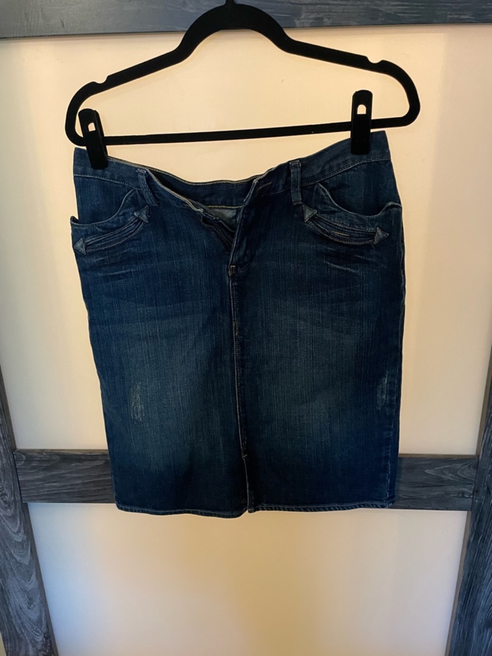 Polo by Ralph Lauren Dark Blue Denim Pencil Skirt